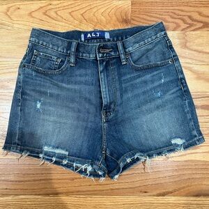 Women's Distressed Denim Shorts - Blue. New without tag.
